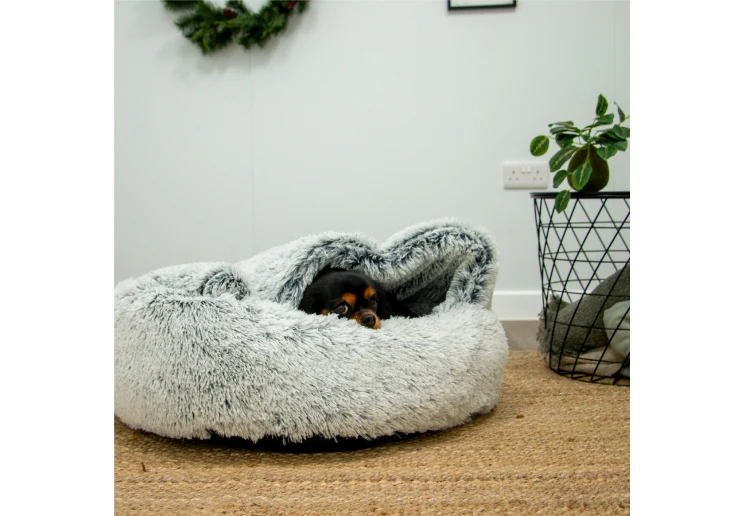 Ancol Plush Cove Bed Slate Grey 70cm - Image 3