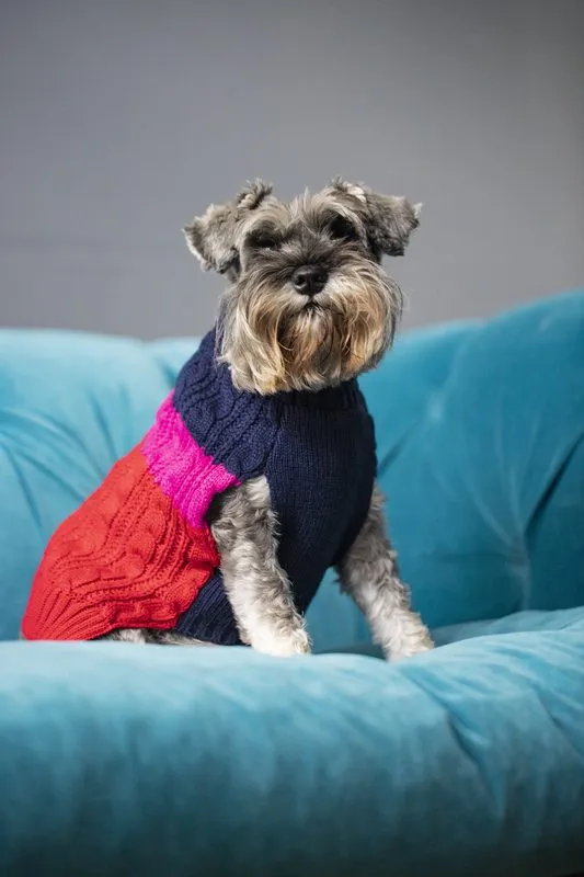 Sotnos Colour Block Red & Pink Jumper - Image 3
