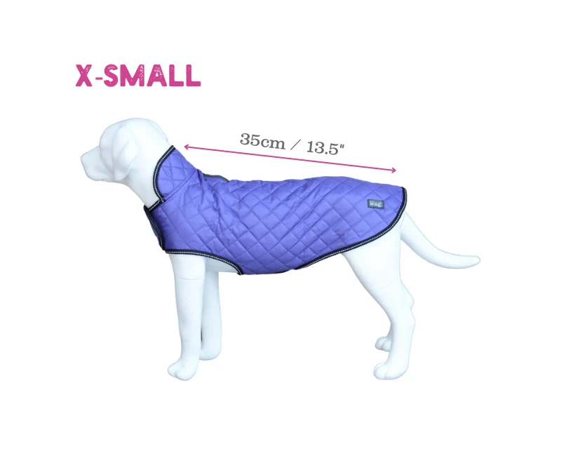 Henry Wag Quilted Dog Jacket Purple - Image 3