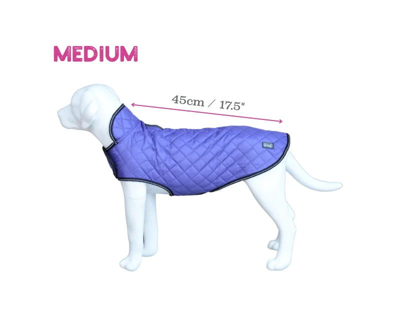 Henry Wag Quilted Dog Jacket Purple - Image 5