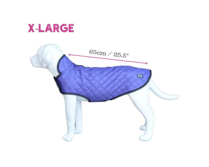 Henry Wag Quilted Dog Jacket Purple - Image 7